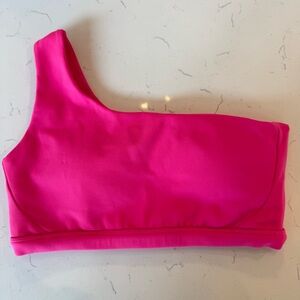 Acta Hot Pink One-Shoulder sports bra small